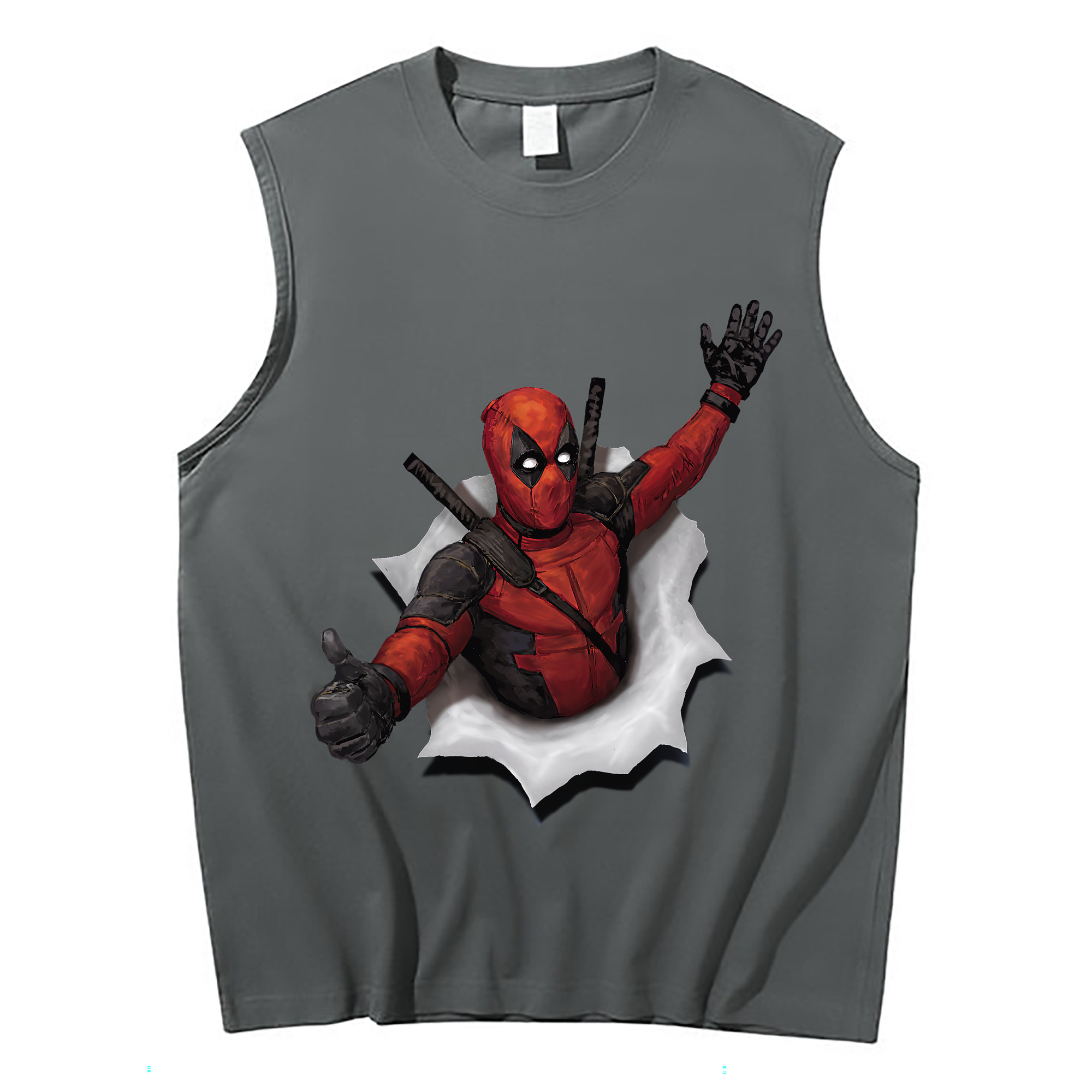 （画像用） Deadpool デッドプール コットン100％タンクトップ（フロントプリント）